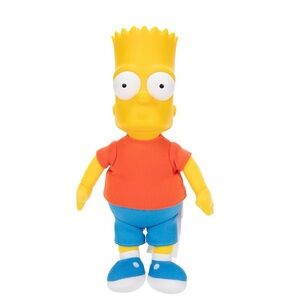 Simpsons Bart Plush Soft Fabric Body Sculpted Head 9 inch tall Jakks NWT
